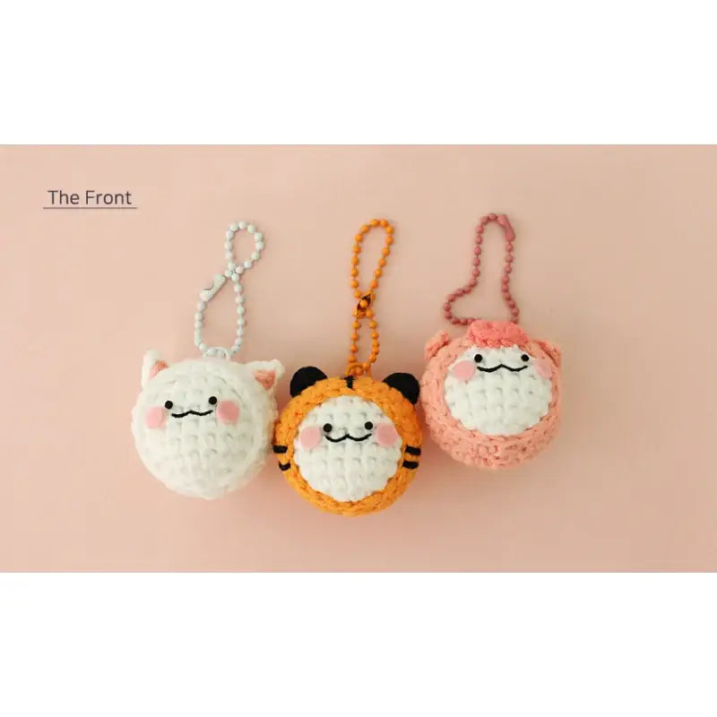 Ikmyeong - Animal Face Hand-Knitted Keyring V.2 - Ikmyeong Shop - Keyrings - Harumio