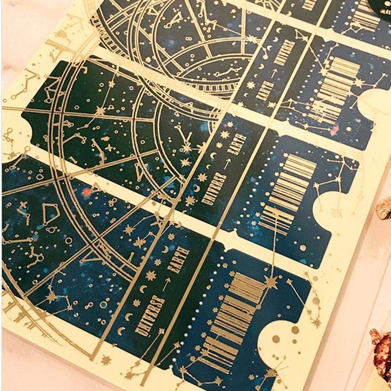 Libet - Gold Foil Transparent Universe Stickers - Libet - Stationary - Harumio