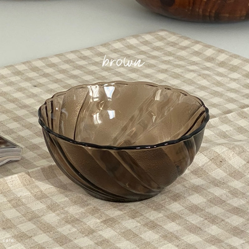 Like A Cafe - Glossy Marine & Brown Bowl