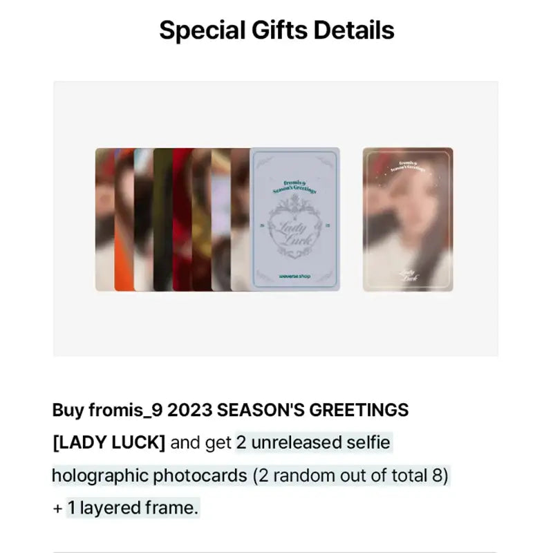 fromis_9 - 2023 Season's Greetings - LADY LUCK - fromis_9 - Season's Greetings - Harumio