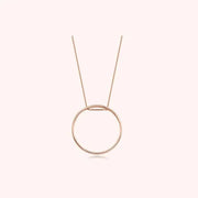 CLUE - Round Long Neck Silver Necklace - CLUE - Jewelry - Harumio