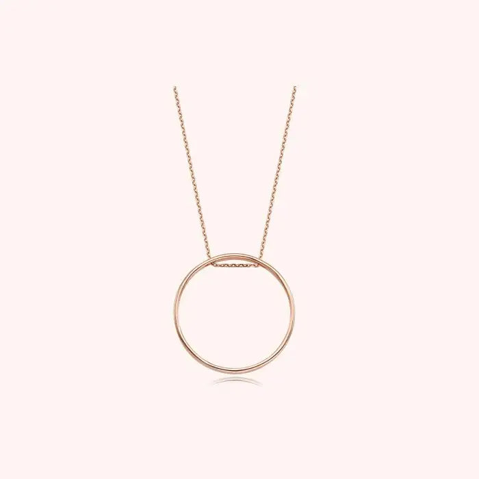 CLUE - Round Long Neck Silver Necklace - CLUE - Jewelry - Harumio