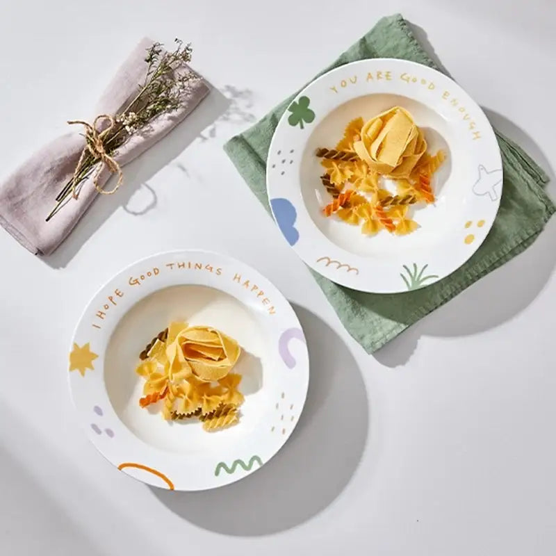 Korean Little Buddy Pom Pom - Pasta Bowl 2P Set - Modern House - Bowls - Harumio