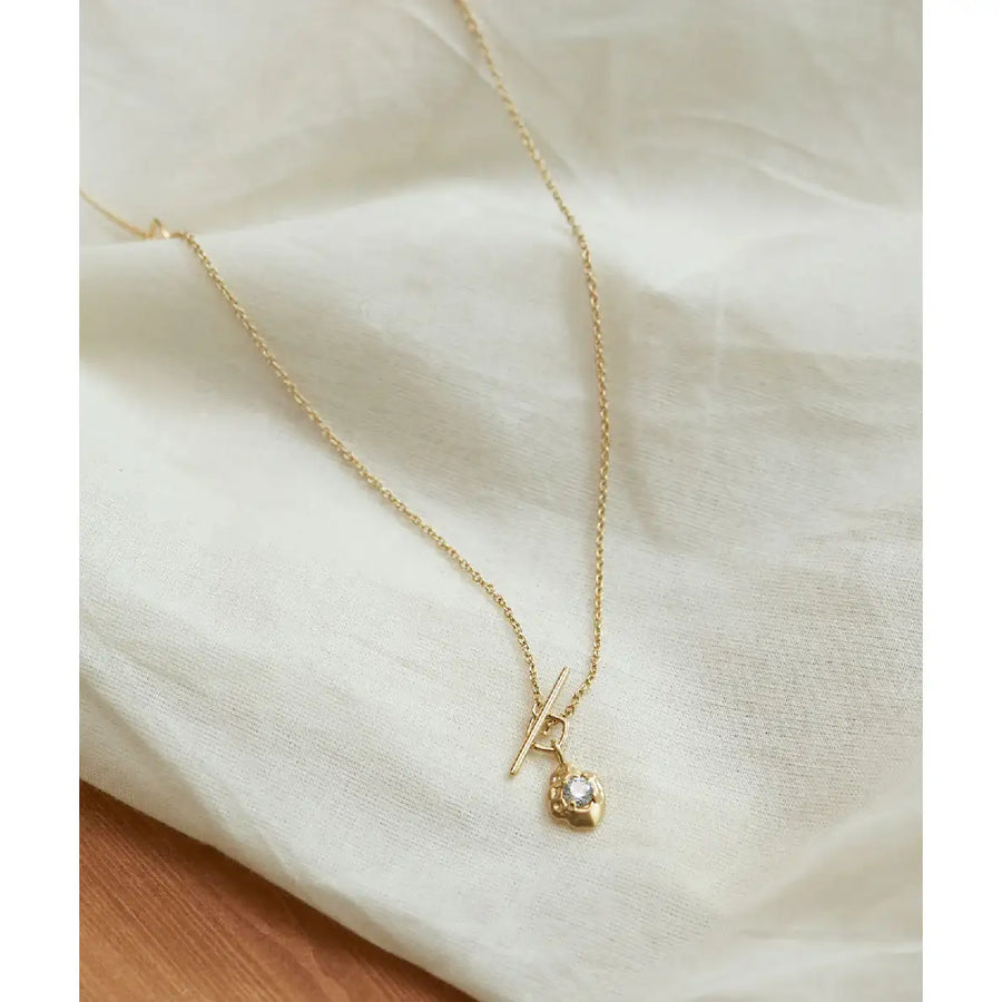 CLUE - C Collection Vintage Toggle Bar Silver Necklace - CLUE - Jewelry - Harumio