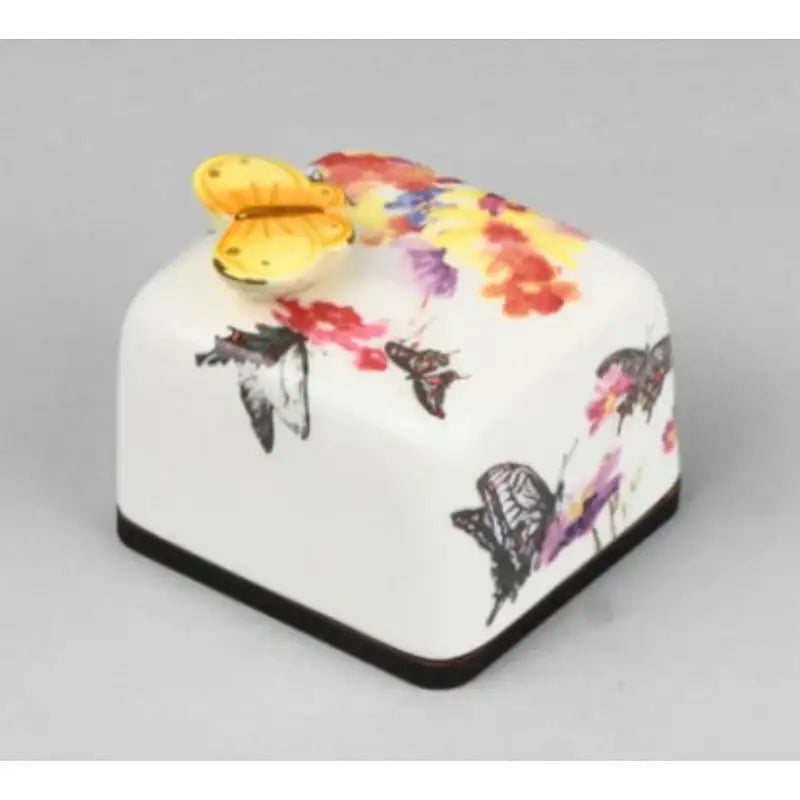 HK Studio - Moony Ceramic Spring & Butterfly Musical Paperweight - HK Studio - Music Box - Harumio