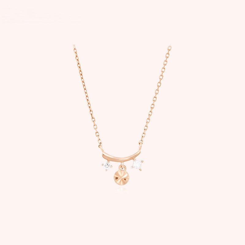 CLUE - Graceful Rose Gold Silver Necklace