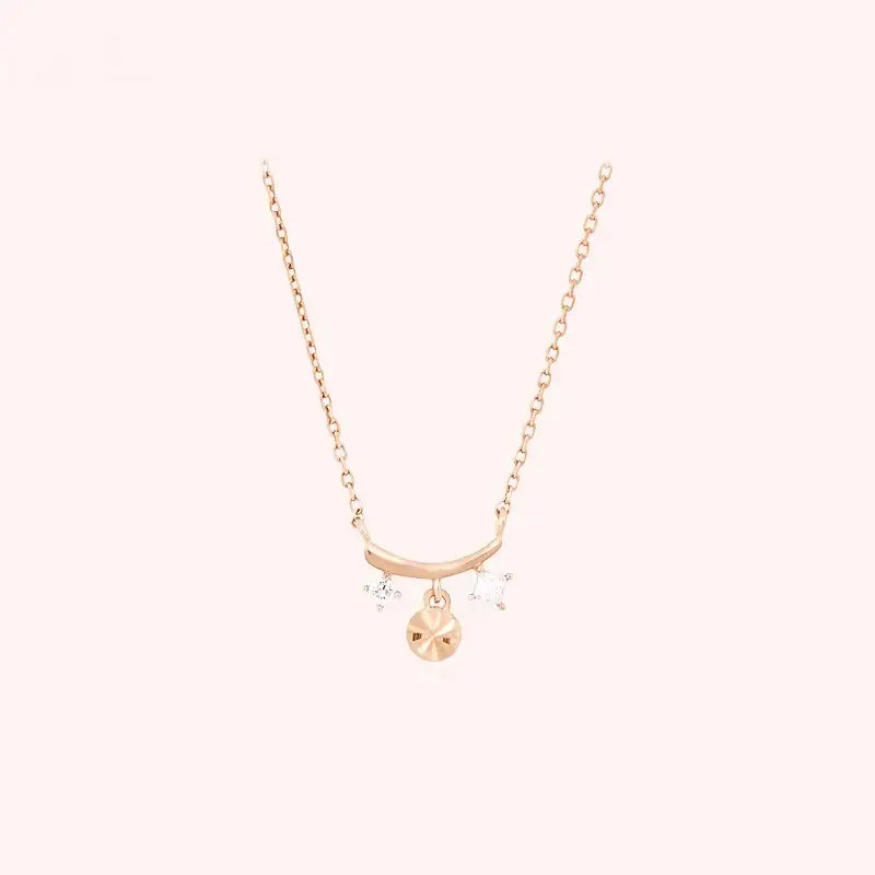 CLUE - Graceful Rose Gold Silver Necklace - CLUE - Jewelry - Harumio