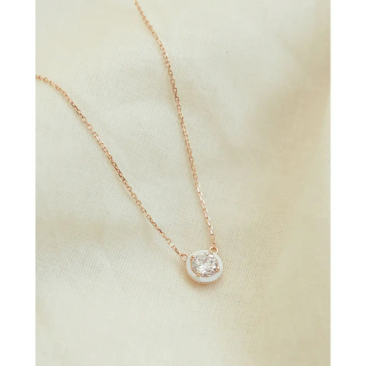 CLUE - C Collection Color One Point Silver Necklace - CLUE - Jewelry - Harumio