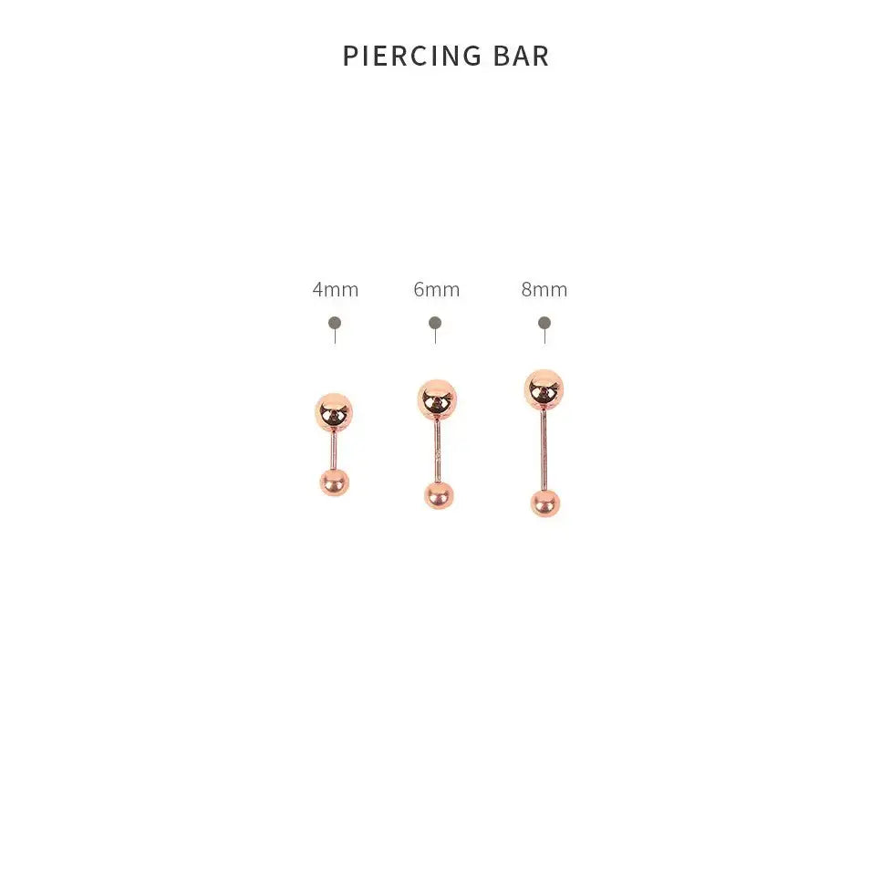 CLUE - 4mm Mirror Ball 10K White Gold Ear Pierce (Birthstone) - CLUE - Jewelry - Harumio