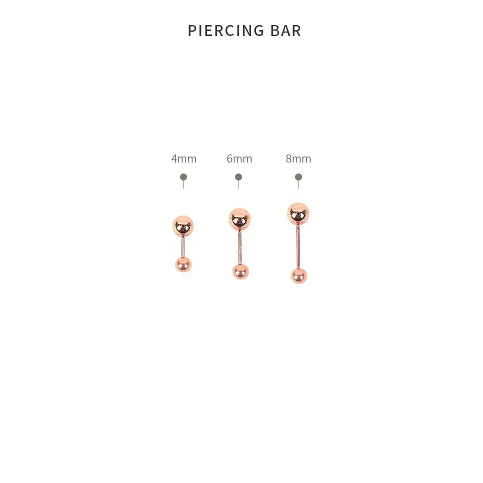 CLUE - 4mm Mirror Ball 14K White Gold Ear Pierce (Birthstone) - CLUE - Jewelry - Harumio