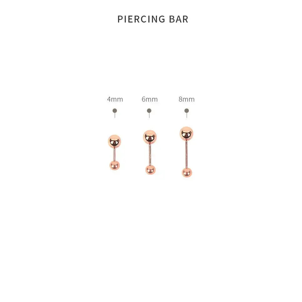 CLUE - 4mm Mirror Ball 14K Yellow Gold Ear Pierce (Birthstone) - CLUE - Jewelry - Harumio