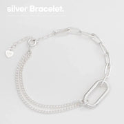 OST - Unbalanced Link Chain Silver Bracelet - OST - Jewelry - Harumio