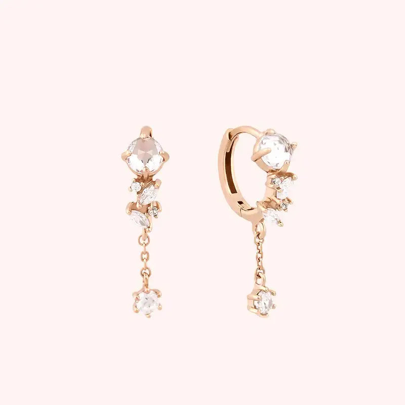 CLUE - Twinkle Drop One Touch Silver Earrings - CLUE - Jewelry - Harumio