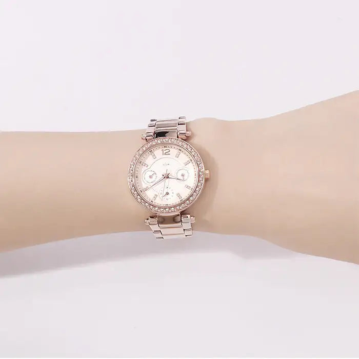 OST - Luxury Full Stone Rose Gold Metal Watch - OST - Watch - Harumio