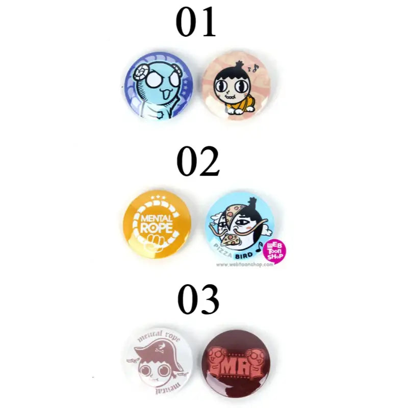 Don't Let Go of the Mental Rope - Pin Button - Webtoon Shop - Badge - Harumio