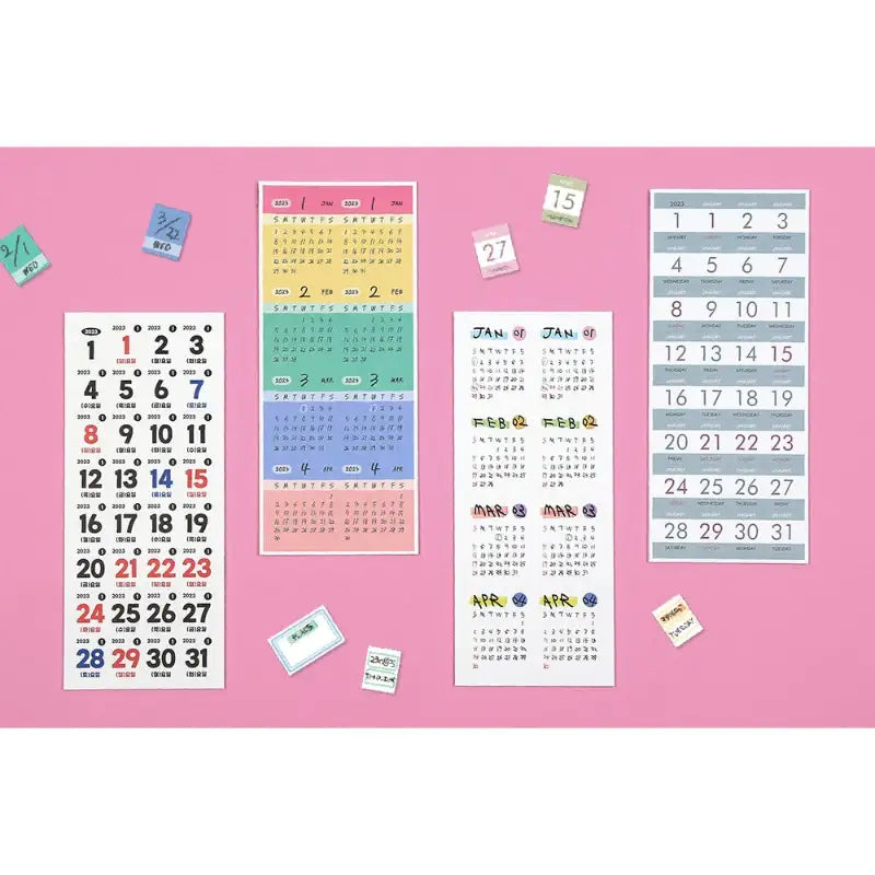 7321 DESIGN - 2023 Everyday Calendar Sticker Set - 10x10 - 2023 Calendars - Harumio