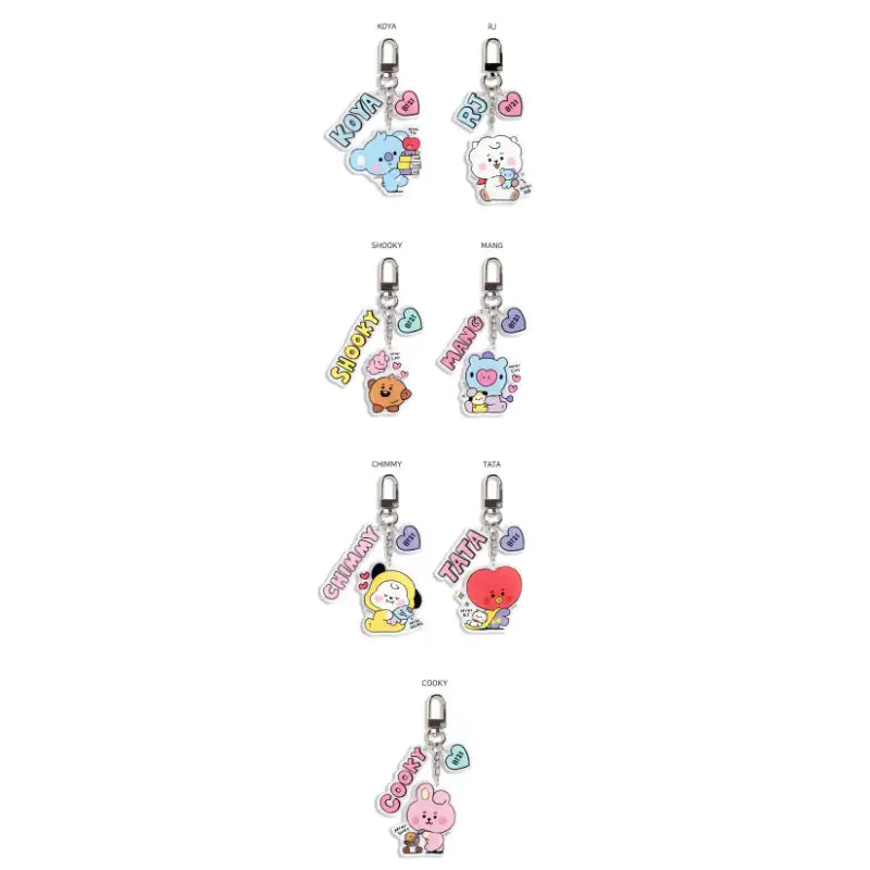 BT21 x Monopoly - Baby Acrylic Keyring LITTLE BUDDY - BT21 x Monopoly - Accesories - Harumio
