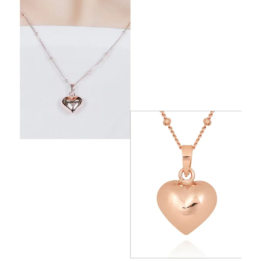 CLUE - Love Heart Rose Gold Necklace - CLUE - Jewelry - Harumio