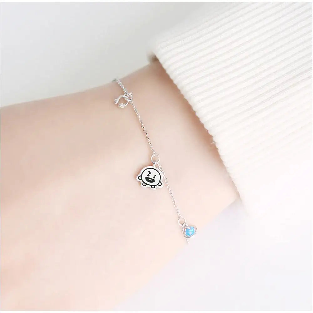 BT21 x OST - Shooky Silver Bracelet - OST - Bracelets - Harumio