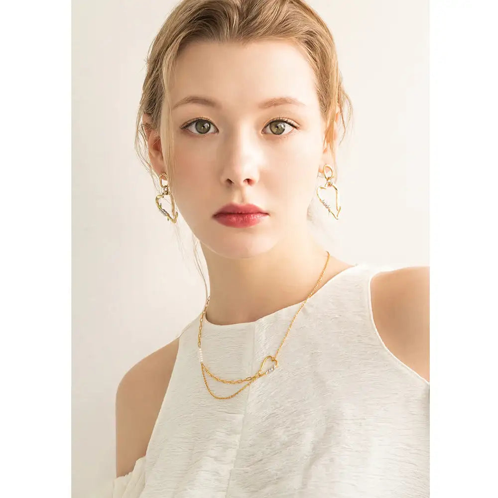 Bloom x Dewy desert - Love Letter Silver Earrings - Bloom x Dewy desert - Jewelry - Harumio