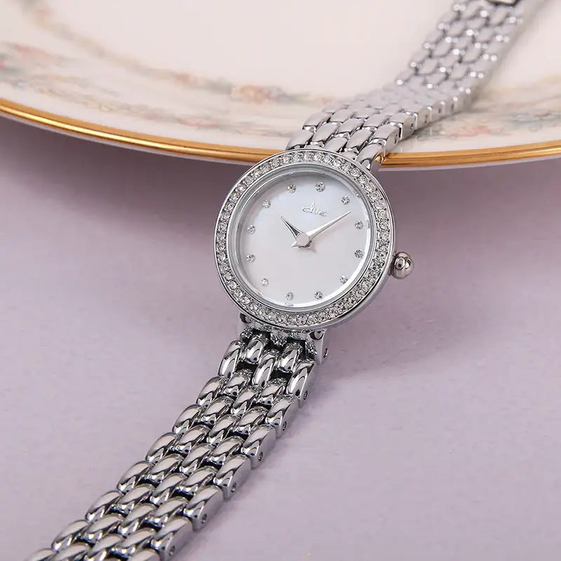CLUE - Cure Floral Silver Metal Watch - CLUE - Watches - Harumio