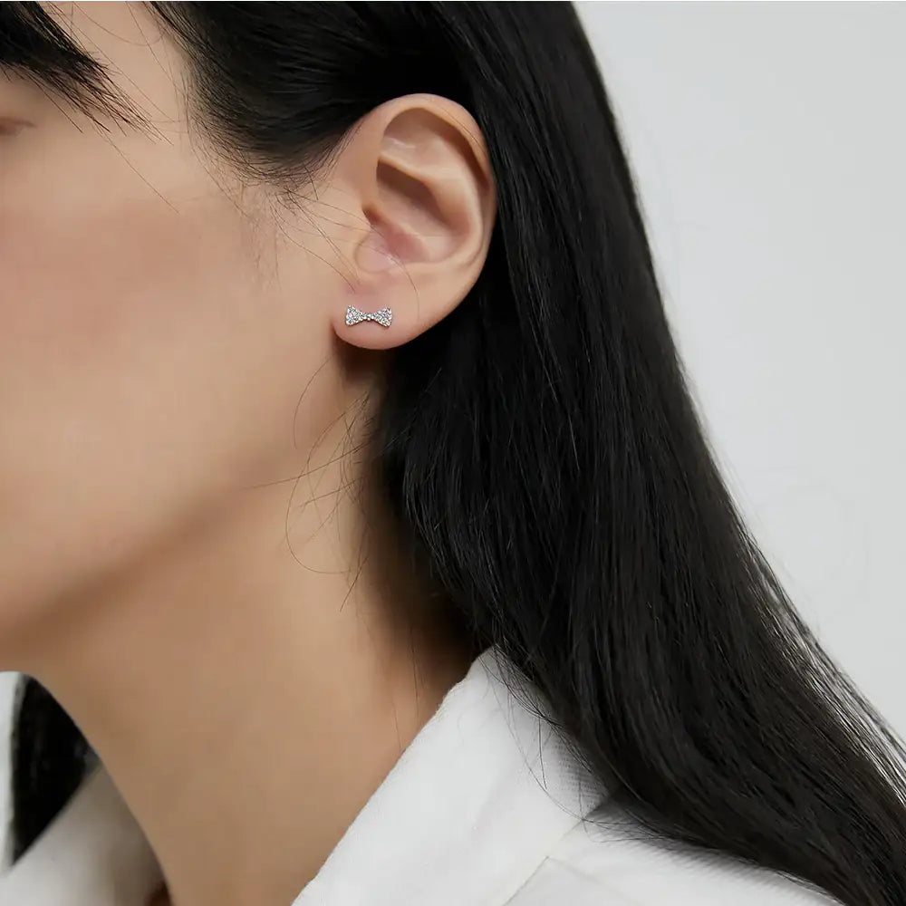 OST - Petite Silver Ribbon Earring - OST - Jewelry - Harumio