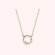 CLUE - Basic Cubic Round Rose Gold Necklace - CLUE - Jewelry - Harumio