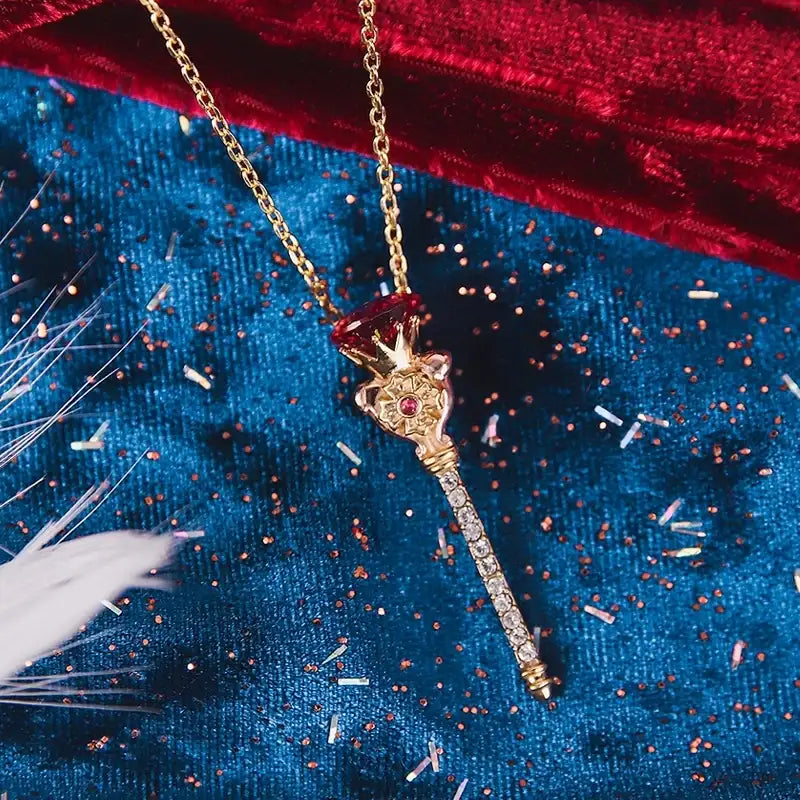 Saint Tail x Clue - Illusion Stick Silver Necklace - CLUE - Jewelry - Harumio