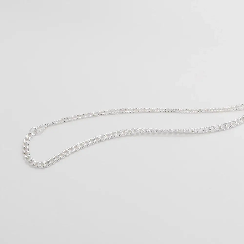 OST - Luminous Unique Chain Silver Necklace - OST - Jewelry - Harumio