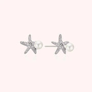 CLUE - Starfish Pearl Silver Earrings - CLUE - Jewelry - Harumio
