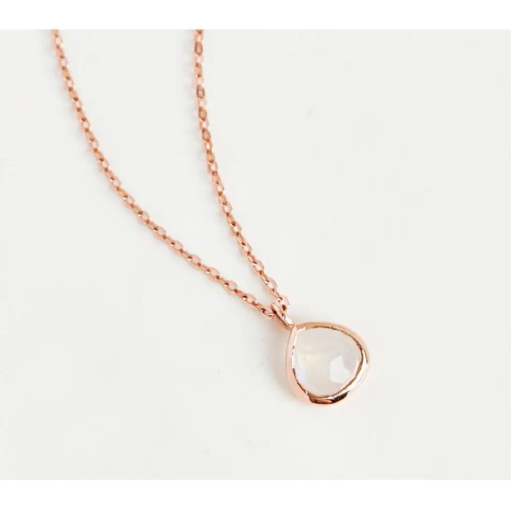 CLUE - Wish Spell Natural Stone Drop Silver Necklace - CLUE - Jewelry - Harumio