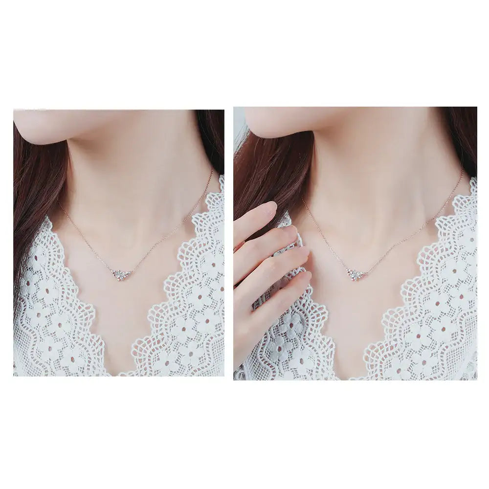CLUE - Purple Hydrangea Silver Necklace - CLUE - Jewelry - Harumio