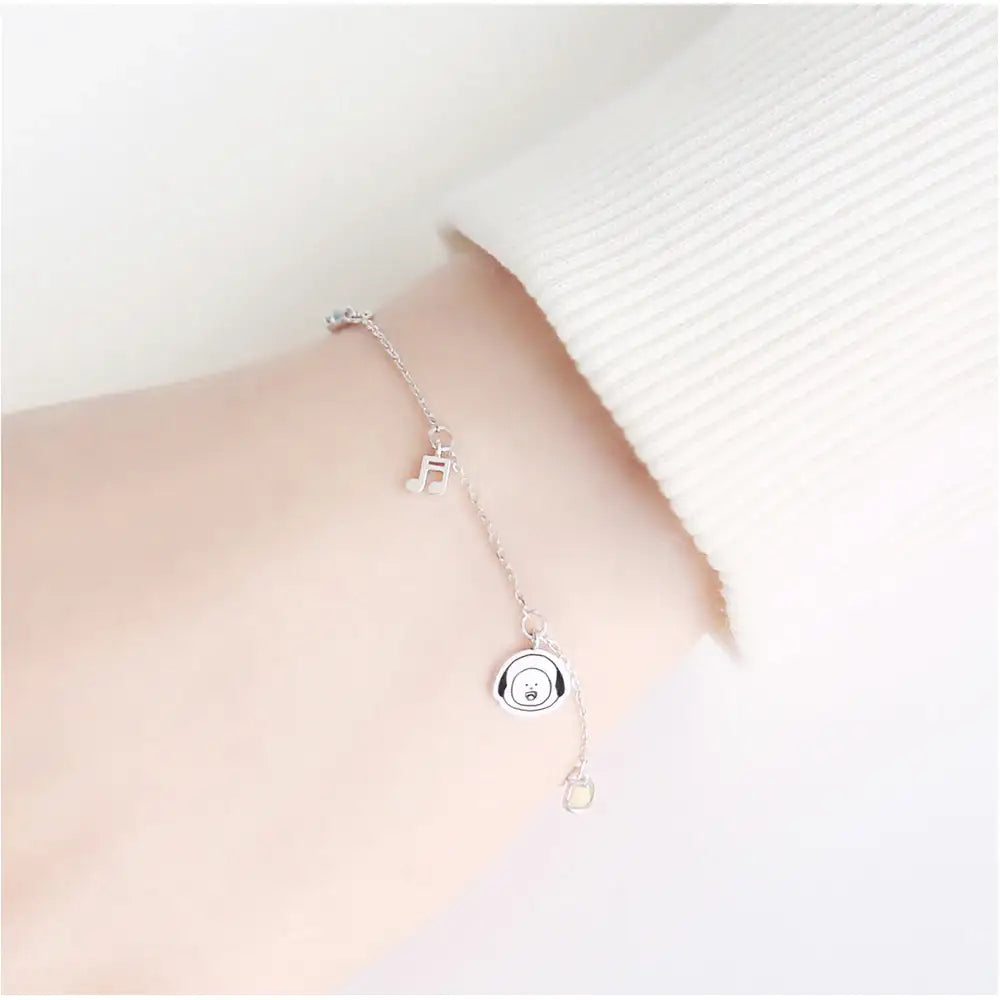 BT21 x OST - Chimmy Silver Bracelet - OST - Bracelets - Harumio