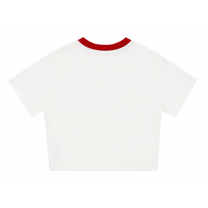 O!Oi - Serif Logo Crop T-Shirt