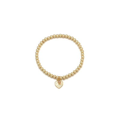 CLUE - 14K Gold Filled Eternal Citrine Stone Heart Bracelet