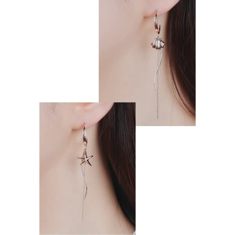 CLUE - Wave Drop Silver Earrings - CLUE - Jewelry - Harumio