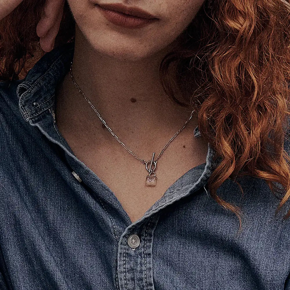 OST - Transparent Lock Toggle Bar Necklace - OST - Jewelry - Harumio