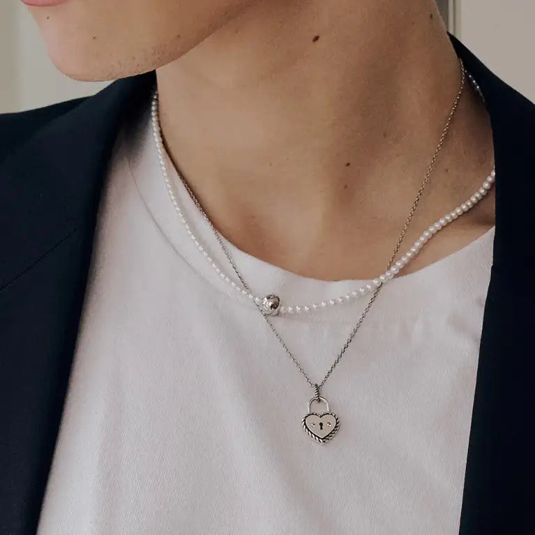 OST - Pearl Point 3mm Silver Bead Necklace - OST - Jewelry - Harumio