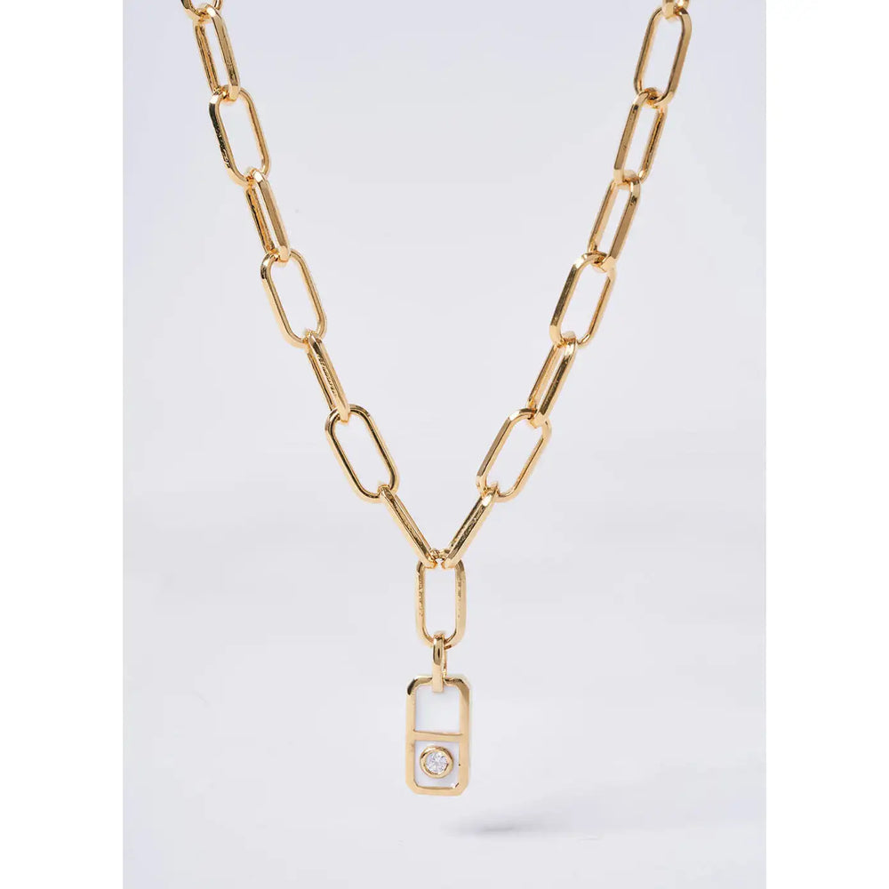 OST - POPTS Collection White Modernity Stone Necklace - OST - Jewelry - Harumio