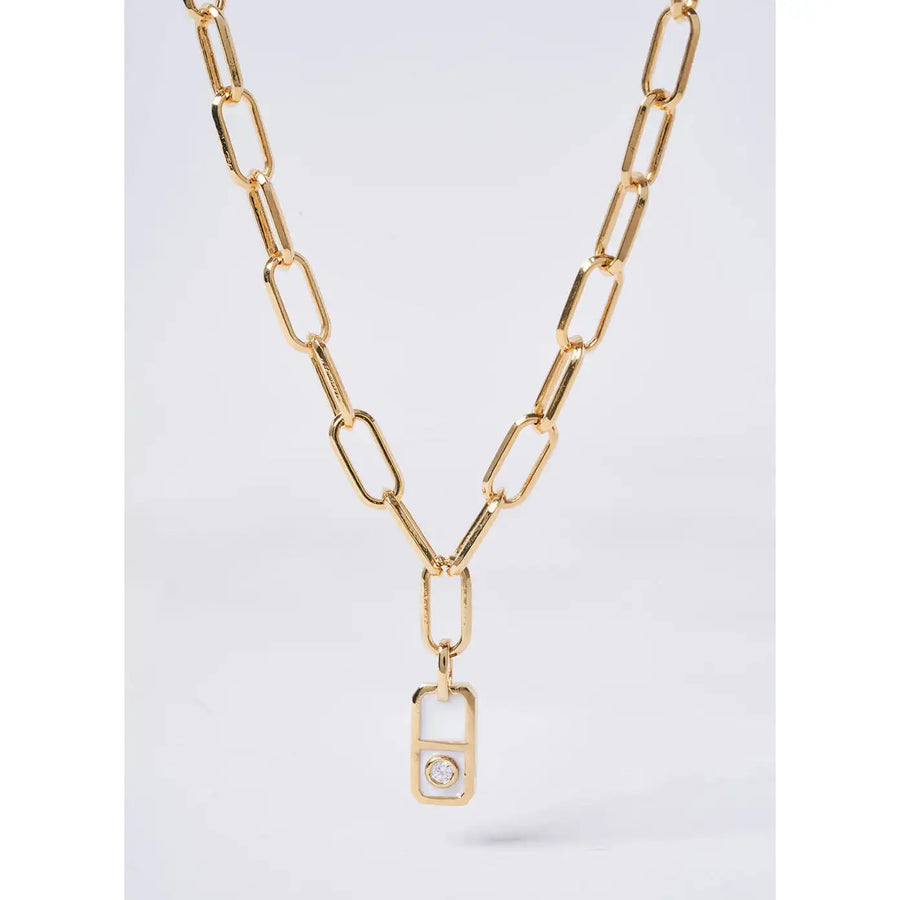 OST - POPTS Collection White Modernity Stone Necklace - OST - Jewelry - Harumio