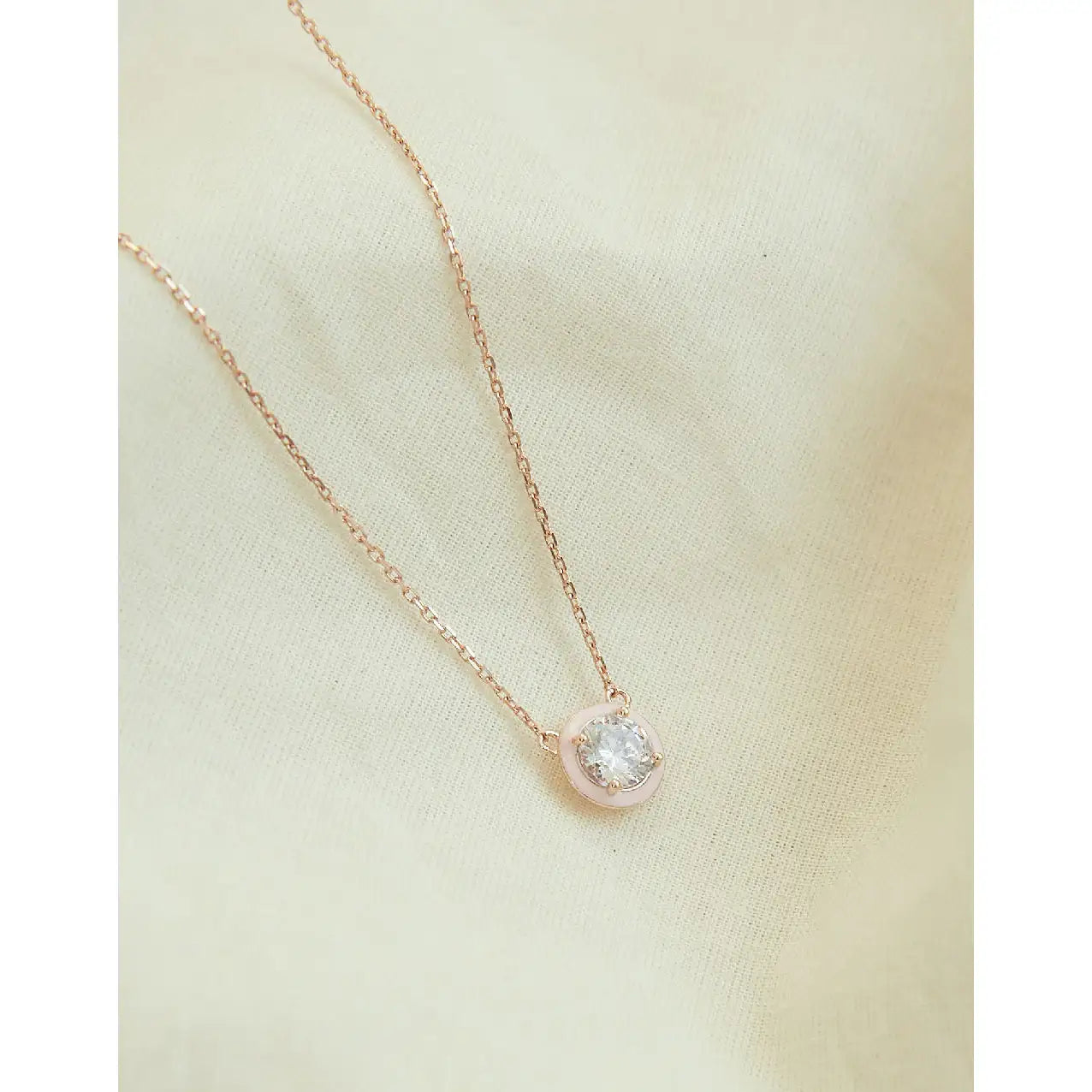 CLUE - C Collection Color One Point Silver Necklace - CLUE - Jewelry - Harumio