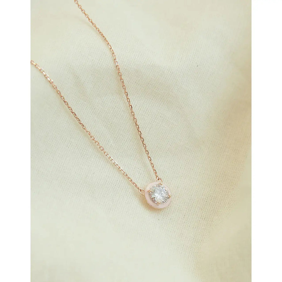 CLUE - C Collection Color One Point Silver Necklace - CLUE - Jewelry - Harumio
