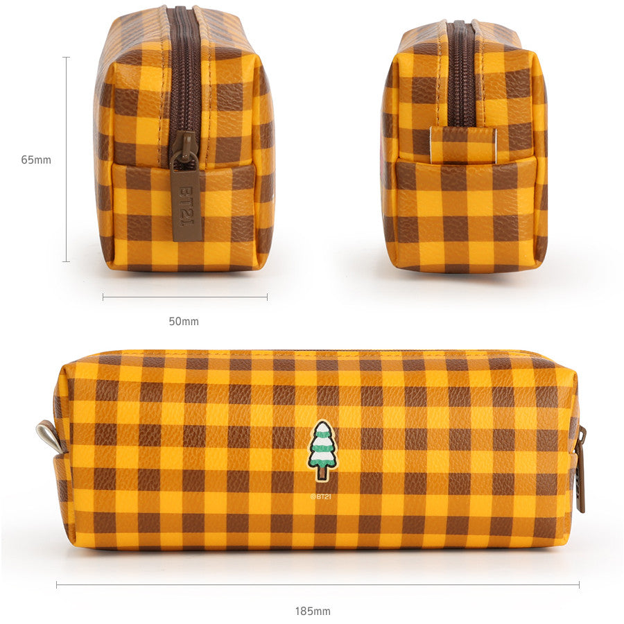 BT21 x Monopoly - Checkered C-Pocket Pencil Case