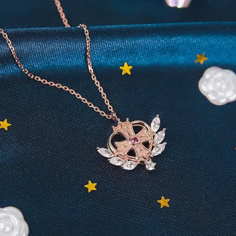 Saint Tail x Clue - Saint Heart Silver Necklace - CLUE - Jewelry - Harumio