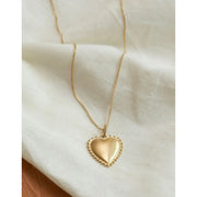 CLUE - C Collection Vintage Heart Coin Silver Necklace - CLUE - Jewelry - Harumio