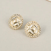 CLUE - Round Embossed Fashion Earrings - CLUE - Jewelry - Harumio