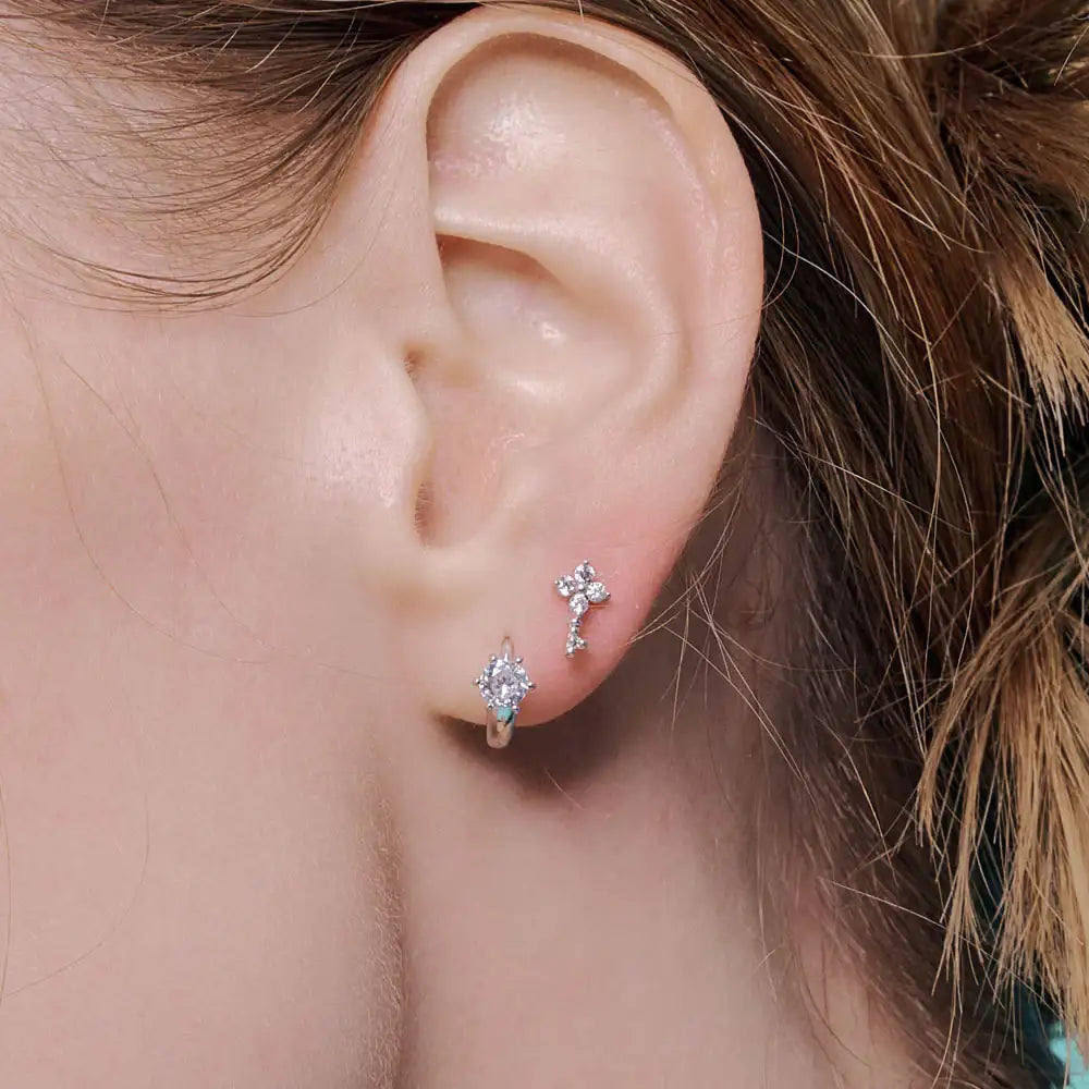 OST - Mini Flower Key Ear Pierce - OST - Jewelry - Harumio