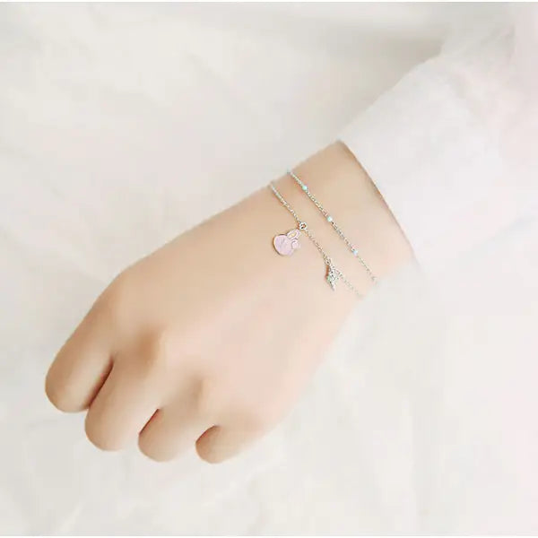 BT21 x OST - Silver Bracelet Ver. 2 - Cooky - BT21 - Bracelets - Harumio