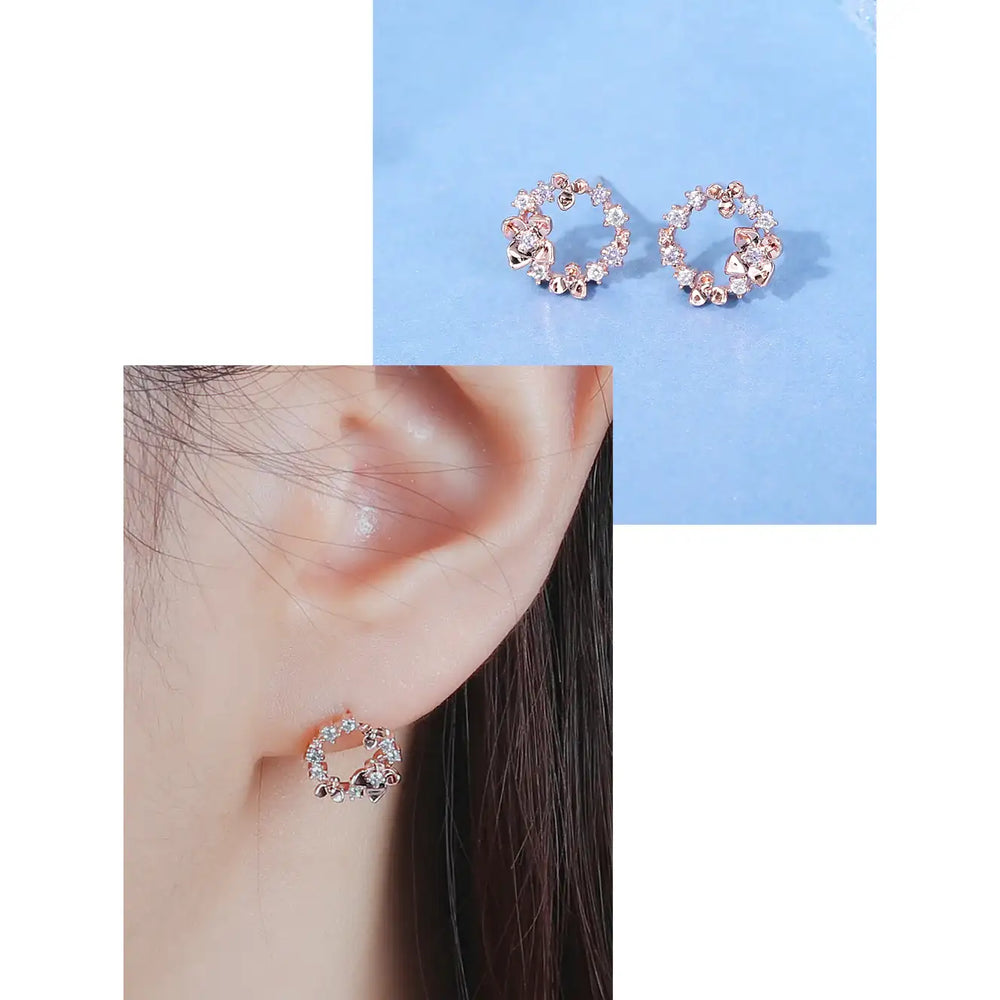 CLUE - Breeze Hydrangea Petal Silver Earrings - CLUE - Jewelry - Harumio