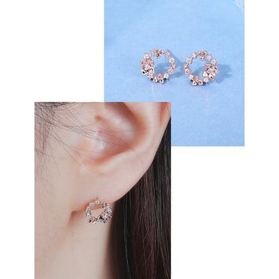 CLUE - Breeze Hydrangea Petal Silver Earrings